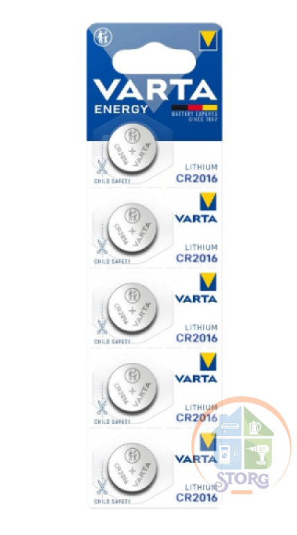Элемент питания VARTA CR2016 6016 BL5