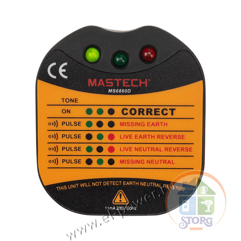 Тестер розеток MS6860D MASTECH