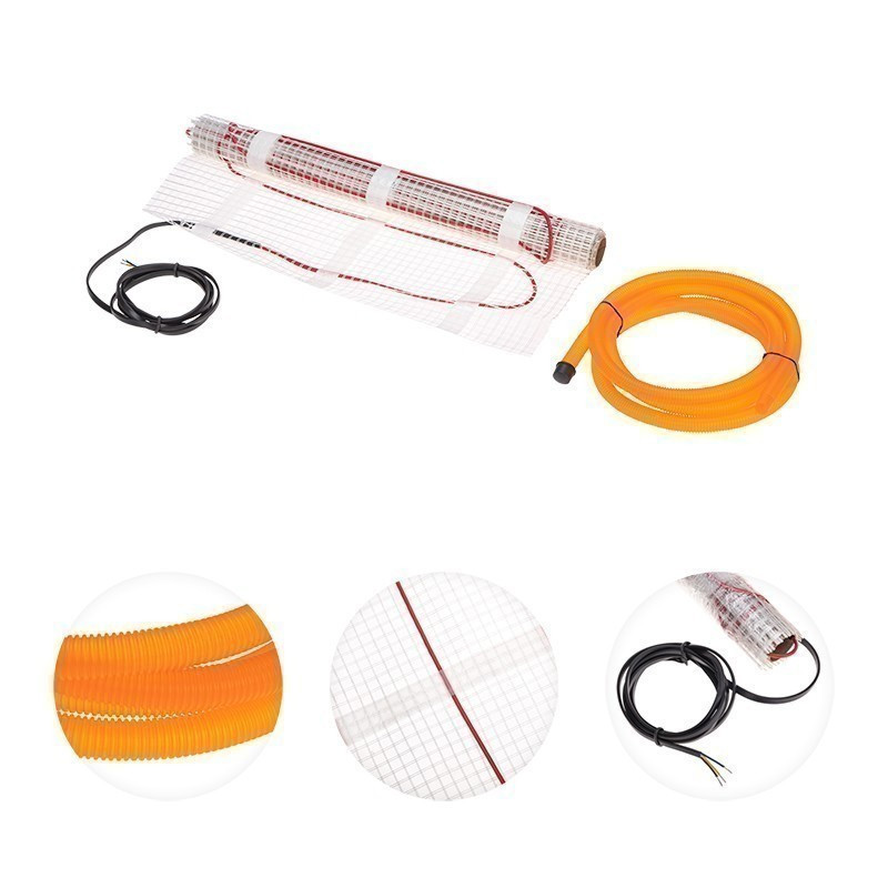 Тёплый пол нагревательный мат REXANT Classic RNX-13,0-1950, 13,0 м2, 0,5 х 26,0м, 1950Вт, двухжильный с экраном