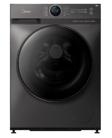 Стиральная машина Midea MF200W90WBS/S-RU 9кг, Инверт.мотор, Пар , Lunar , Чёрный (Темн.серебро)