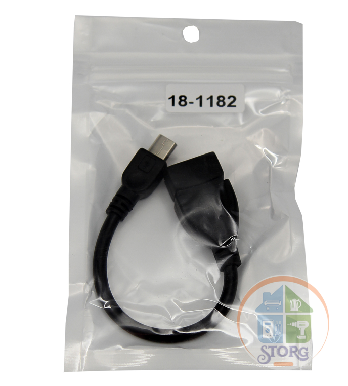 USB кабель OTG micro USB на USB шнур 0.15M черный REXANT