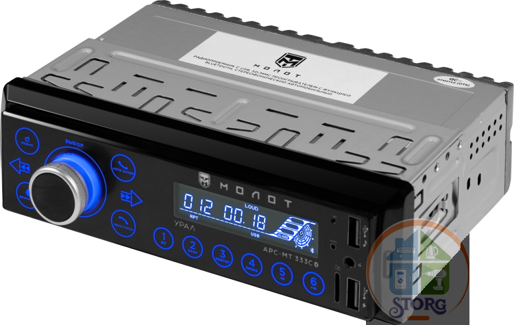 Автомагнитола 1 Din USB URAL МОЛОТ АРС-МТ 333С Bluetooth