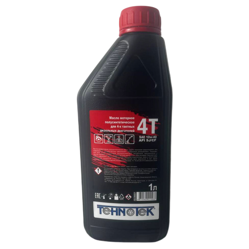 Масло полусинтетика Tehnotek 4-х тактное SAE 10w-40 API SJ/CF, 1 л, по 12 шт. в коробке Масло полусинтетика Tehnotek 4-х тактное SAE 10w-40 API SJ/CF, 1 л, по 12 шт. в коробке