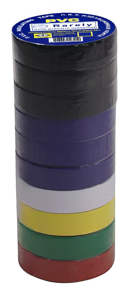 Изолента ПВХ S-TORG набор 6 цветов 0,13мм*19мм*20м