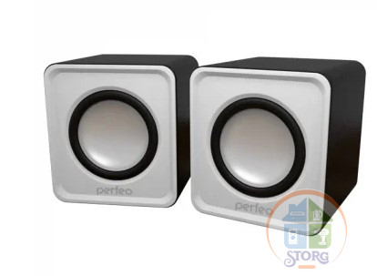 Perfeo колонки "WAVE" 2.0, мощность 2х3Вт (RMS), белый, USB (PF-128-W)