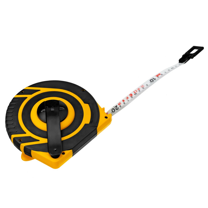 Рулетка геодезическая Denzel 30 м х 15 мм, закрытый корпус, фиберглассовая лента