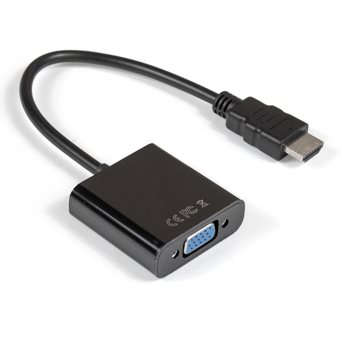 Кабель-переходник ExeGate EX284926RUS HDMI-VGA ExeGate EX-HDMIM-VGAF-0.15 (19M/15F, 0,15м)