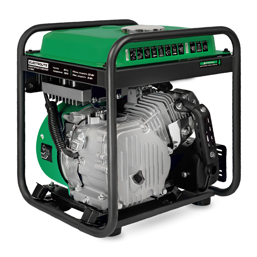 Генератор бензиновый инверторный ELECTROLITE EL 3500i, 3000Ватт, чист. синус, 4-х такт., 3.3 кВт
