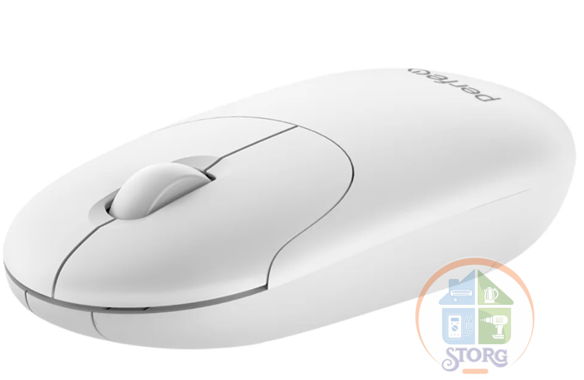 Мышь оптическая беспроводная Perfeo "SLIM", 3 кн, DPI 1200, USB, белая