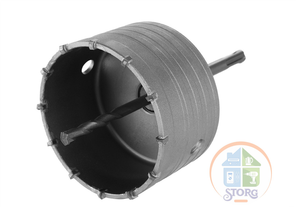 Коронка кольцевая 100 мм, BK8, с центр. cверлом, хвостовик SDS+ , Sturm! 9018-SDS-HD100