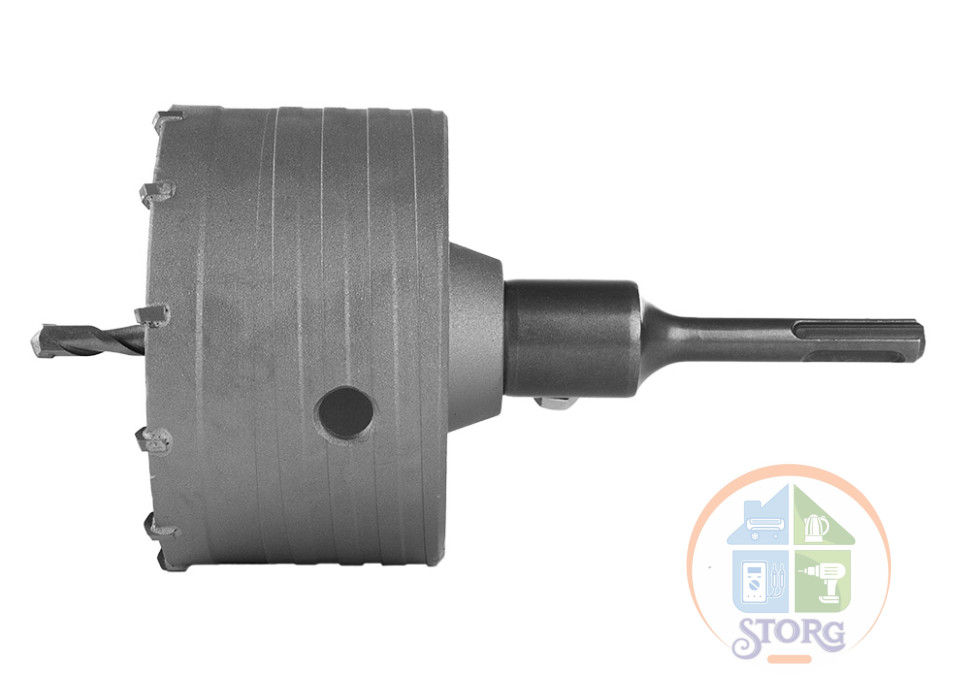 Коронка кольцевая 100 мм, BK8, с центр. cверлом, хвостовик SDS+ , Sturm! 9018-SDS-HD100
