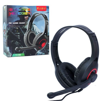 Наушники полноразмерные игровые KUBITE  T156 (red) с микрофоном
