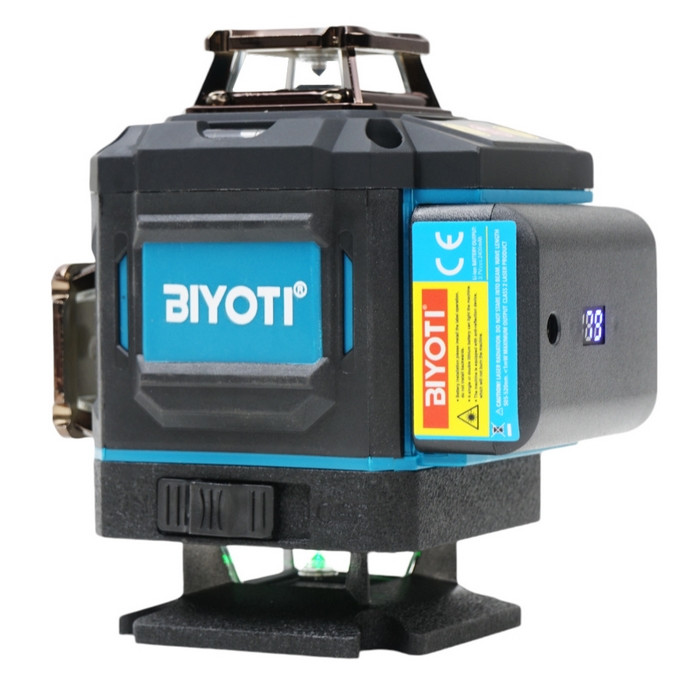 Лазерный уровень BIYOTI BYT-4D29LLS, 16 линий (зеленый луч) + тренога 130 см