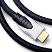 Шнур HDMI штекер - HDMI штекер, HIGH SPEED with Ethernet,1,м, без ферритов, D6,0мм (пластик-золото) APH-255с-1.0