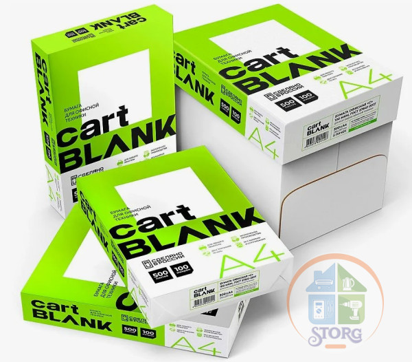 Бумага офисная А4 CartBlank 500 листов, 80 г/м2, белая PREMIUM