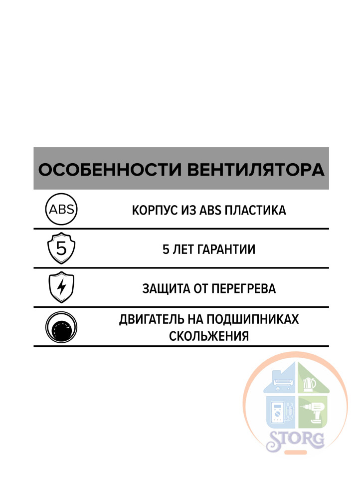 Вентилятор вытяжной канальный осевой PROFIT 4, D 100, 103х103мм