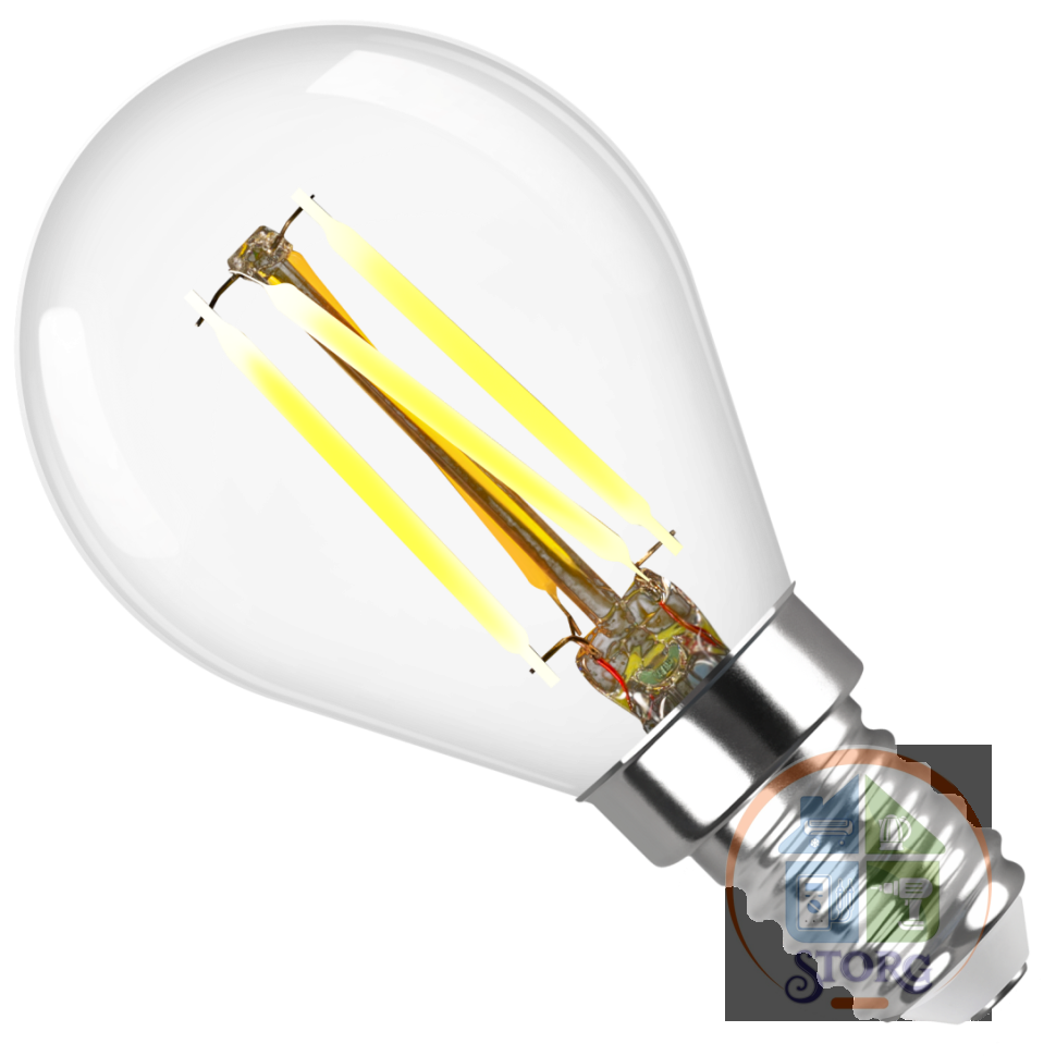 Светодиодная лампа FILAMENT шарик G45 E14 7W, 4000K, DECO Premium, нейтральный свет