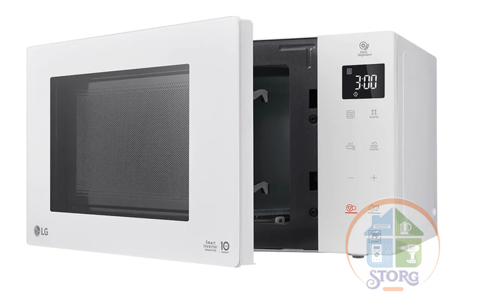 Микроволновая печь LG MW23R35GIH (Белый; Объем 23л; 1000Вт;С технологией Smart Inverter;Размор)