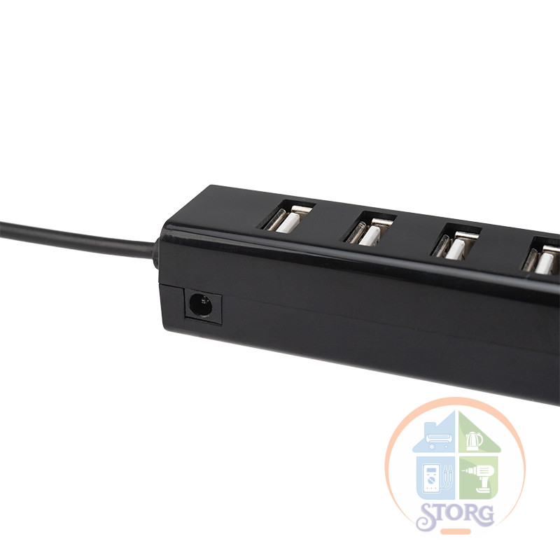 Разветвитель USB на 7 портов черный REXANT