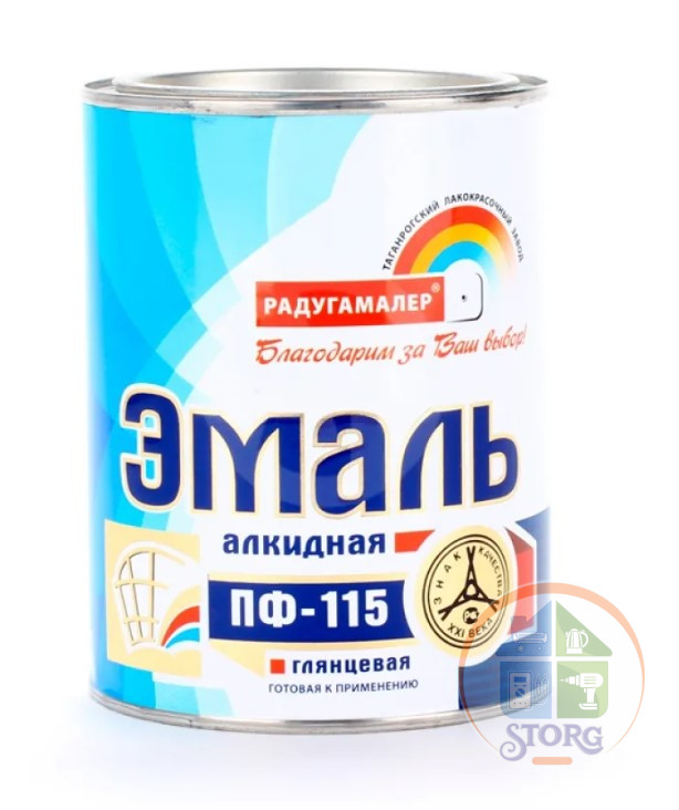 Эмаль ПФ-115 БЕЛАЯ СНЕЖНА 0.9кг Радуга MaLer