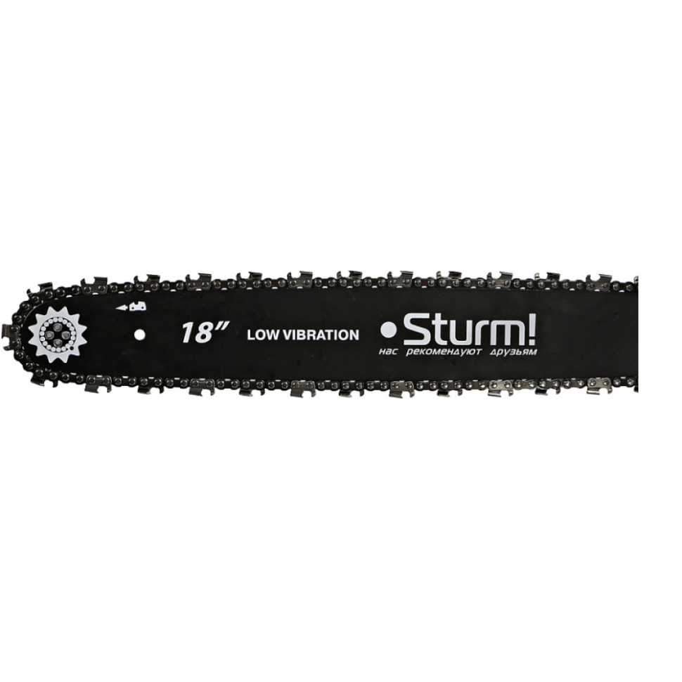 Бензопила Sturm! GC9945, 2,3 кВт, шина 18″, цепь 0,325″, 72зв., легкий старт, праймер Бензопила Sturm! GC9945, 2,3 кВт, шина 18″, цепь 0,325″, 72зв., легкий старт, праймер