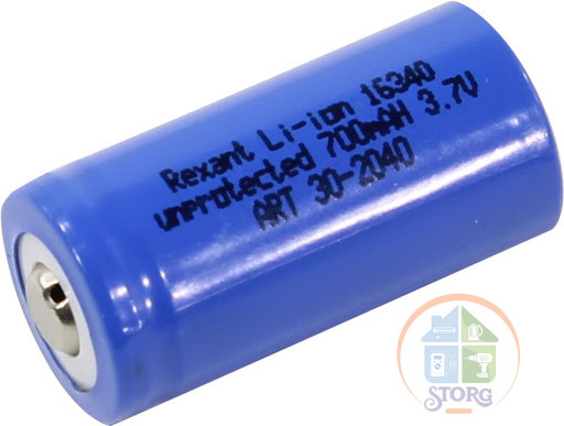 Аккумулятор Rexant Li-ion 16430 (CR123A) unprotected 700 mAH