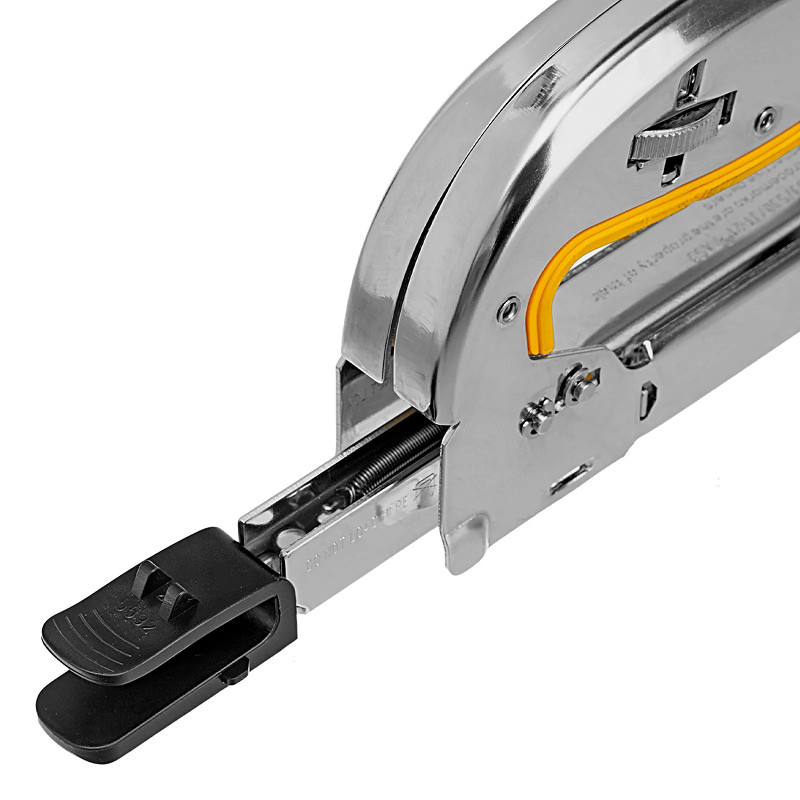 Степлер Denzel металл., 2К рукоятка, тип 53, 4-14 мм, скобы в комплекте, плавная регулировка удара