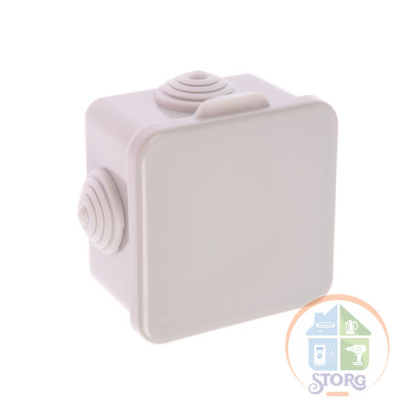 Коробка распределительная Luazon Lighting, 65х65х45 мм, IP54, для открытой установки, серый 9855138