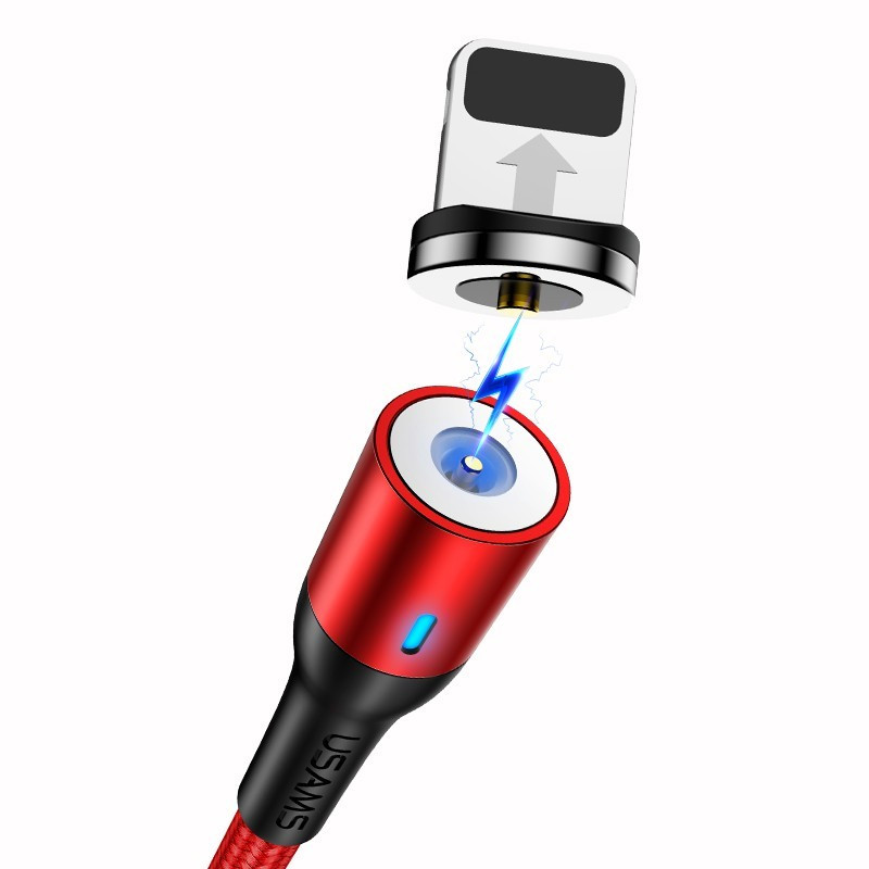 Дата-кабель магнитный USAMS US-SJ336 U29 Aluminum Magnetic lightning 2м (чёрный)