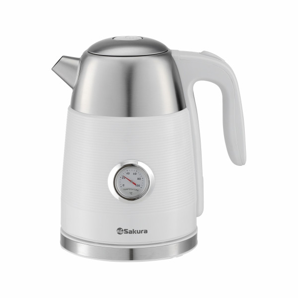 Чайник электрический SAKURA SA-2178W Premium (Белый, 1.7 л, 2200 Вт, нержавеющая сталь SUS304)