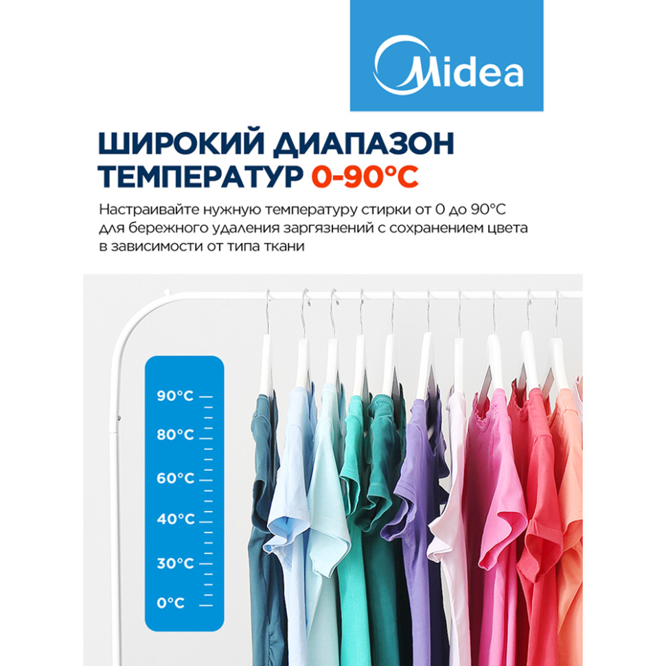 Стиральная машина Midea MF100W70/W Белый, 7 кг, 15прог., Lunar Dial, 1200 об/мин, 85х59,5х40см Стиральная машина Midea MF100W70/W Белый, 7 кг, 15прог., Lunar Dial, 1200 об/мин, 85х59,5х40см
