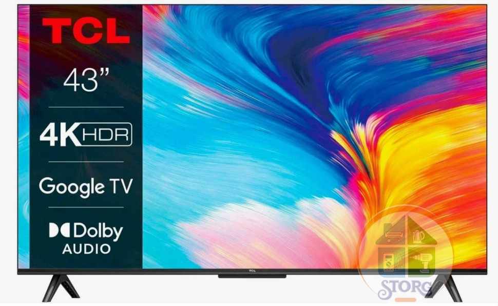 43" Телевизор TCL 43P637 черный 3840x2160, Ultra HD, 60 Гц, WI-FI, SMART TV, AV, HDMI, USB, DVB-C, D