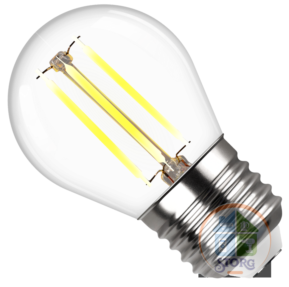 Светодиодная лампа FILAMENT шарик G45 E27 5W, 4000K, DECO Premium, нейтральный свет