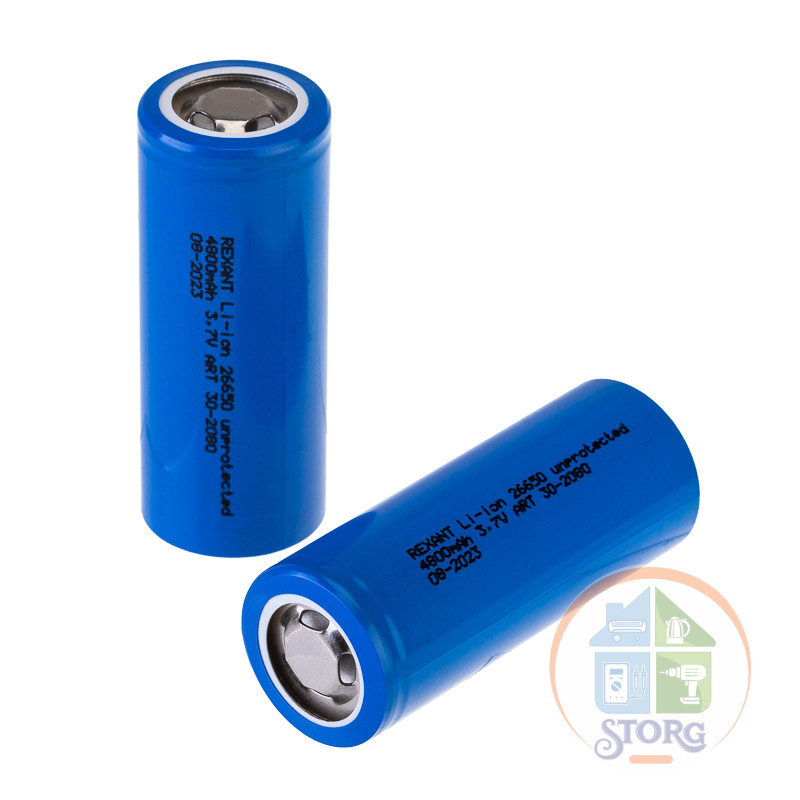 Аккумулятор REXANT Li-ion 26650 unprotected  4800 mAH  30-2080