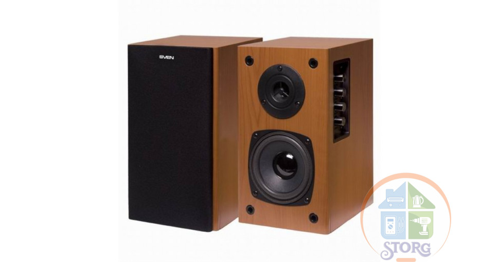 Sven SPS-611S акустическая система 2.0, мощность 2х18 Вт(RMS), дерево
