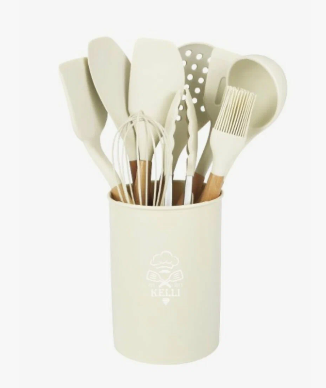 Набор кухонных принадлежностей KELLI KL-01121, кремовый, 10 предметов