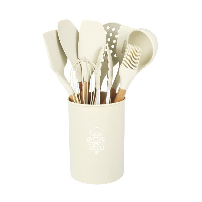 Набор кухонных принадлежностей KELLI KL-01121, кремовый, 10 предметов