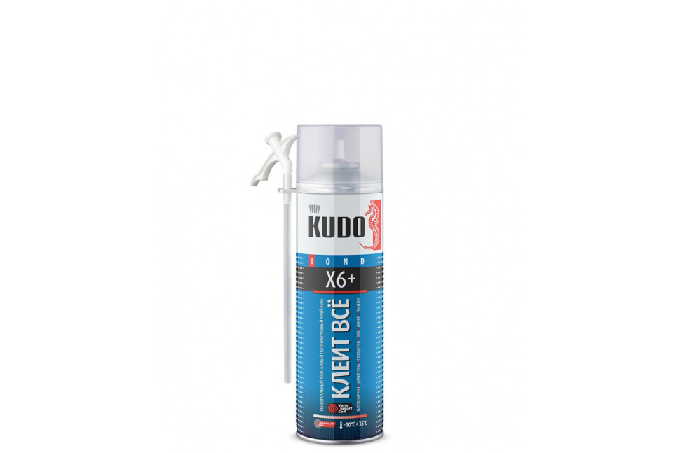 Клей-пена  всесезонная KUDO X6+ КЛЕИТ ВСЕ (650мл) KUPH06B6UAU