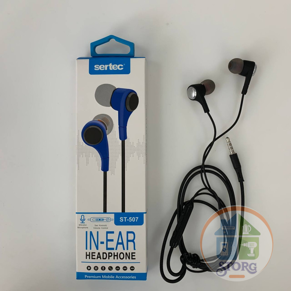 Вакуумные внутриканальные наушники SerteC ST-507 (black)