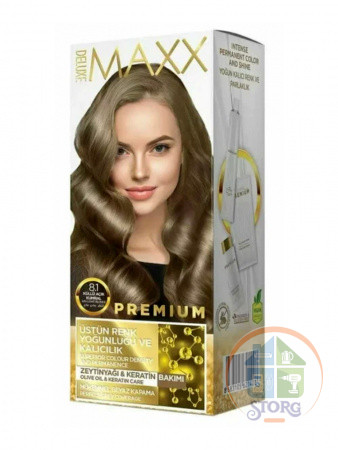 Краска для волос MAXX DELUXE PREMIUM "Пепельно Светло Русый" 8,1 (24)