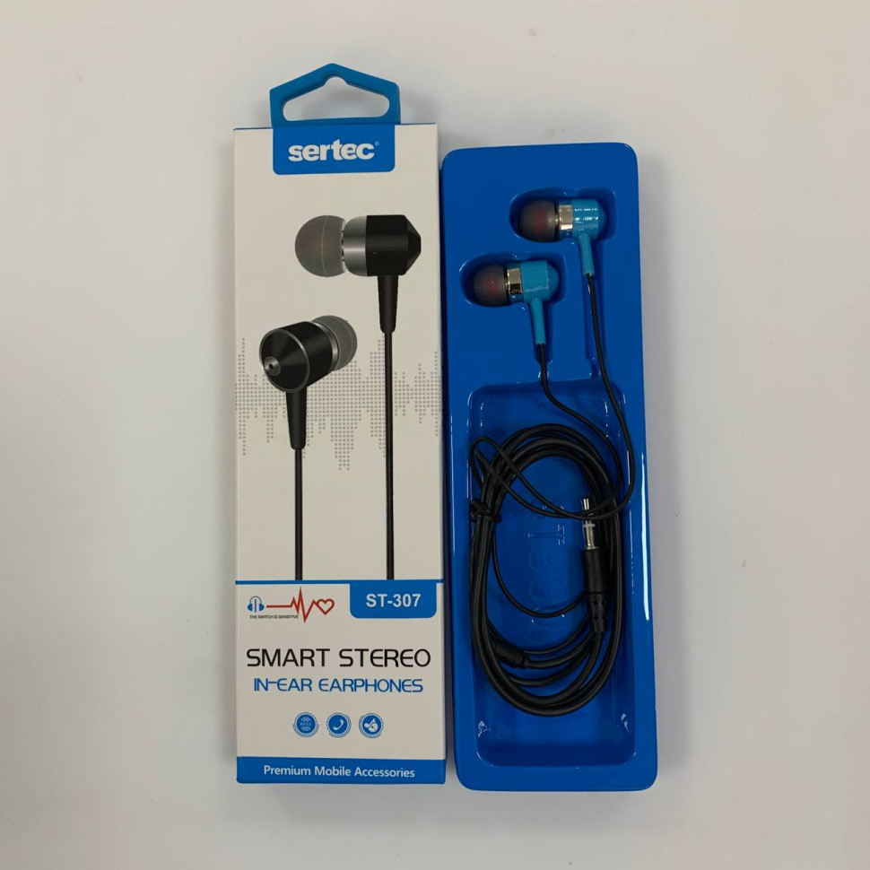 Вакуумные внутриканальные наушники SerteC ST-307 (blue)