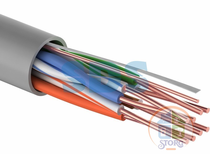 PROconnect Light Кабель витая пара омедненный, U/UTP, категория 5e, PVC, 4PR, 24AWG, внутренний, серый, 305 м, 01-0043-2