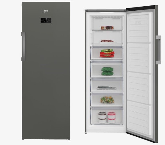 Морозильная камера Beko B3RFNK292G, тёмно-серый, No Frost,  Общий об.293л , 595х650х1714 (ШхГхВ)