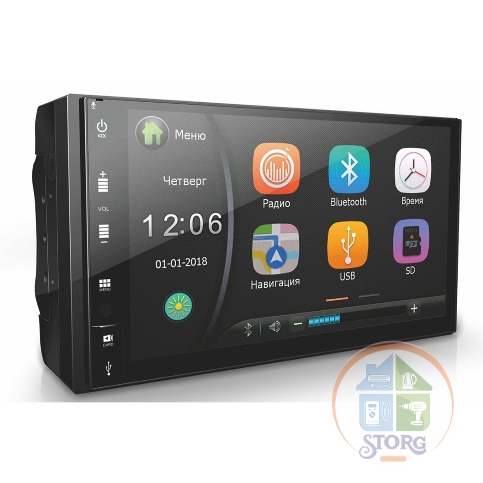 Автомагнитола 2Din ACV WD-6500N навигационная система FM/USB, Bluetooth/MirrorLink