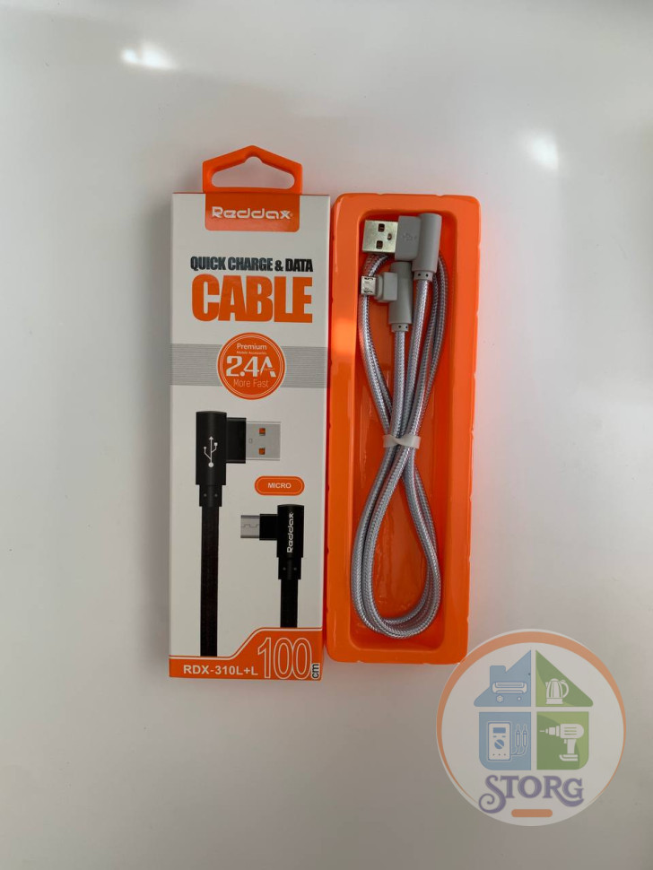USB кабель Reddax RDX-310 L+L microUSB в оплетке (gray)