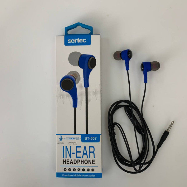 Вакуумные внутриканальные наушники SerteC ST-507 (blue)