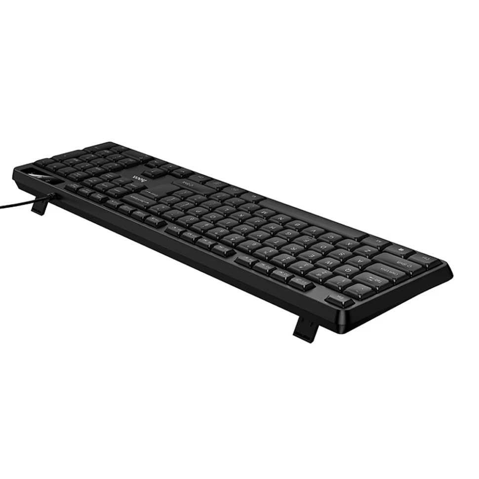 Клавиатура HOCO GM60 Cool wired keyboard, USB‑A, Plug & Play, 104клав., 5млн нажатий, ножки (Черный) Клавиатура HOCO GM60 Cool wired keyboard, USB‑A, Plug & Play, 104клав., 5млн нажатий, ножки (Черный)