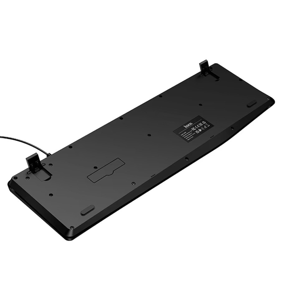 Клавиатура HOCO GM60 Cool wired keyboard, USB‑A, Plug & Play, 104клав., 5млн нажатий, ножки (Черный) Клавиатура HOCO GM60 Cool wired keyboard, USB‑A, Plug & Play, 104клав., 5млн нажатий, ножки (Черный)