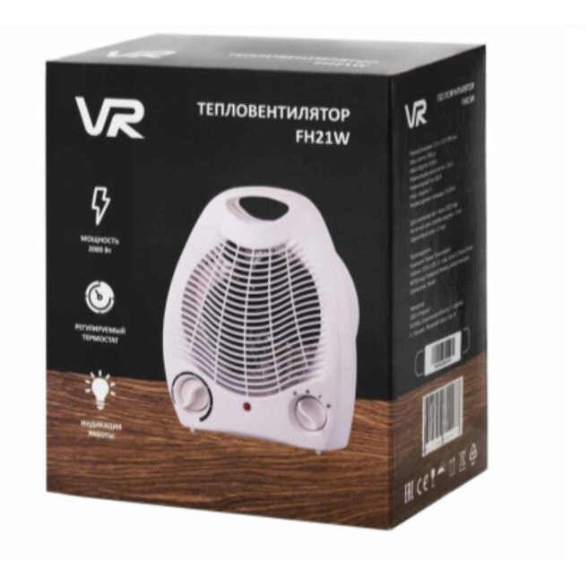 Тепловентилятор VR FH21W 2000Вт, 20кв.м