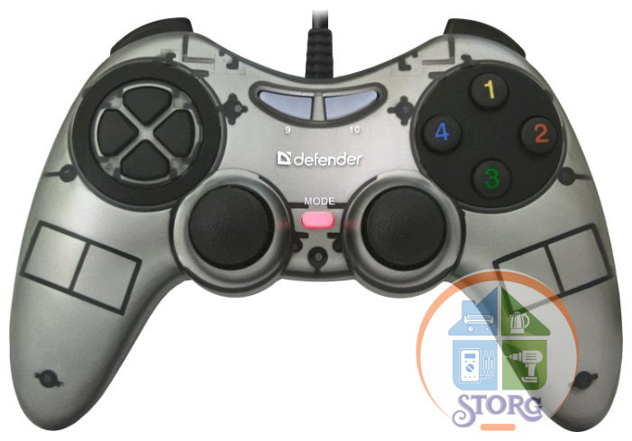 Геймпад проводной Defender Zoom USB Xinput, 10 кнопок, 2 стика